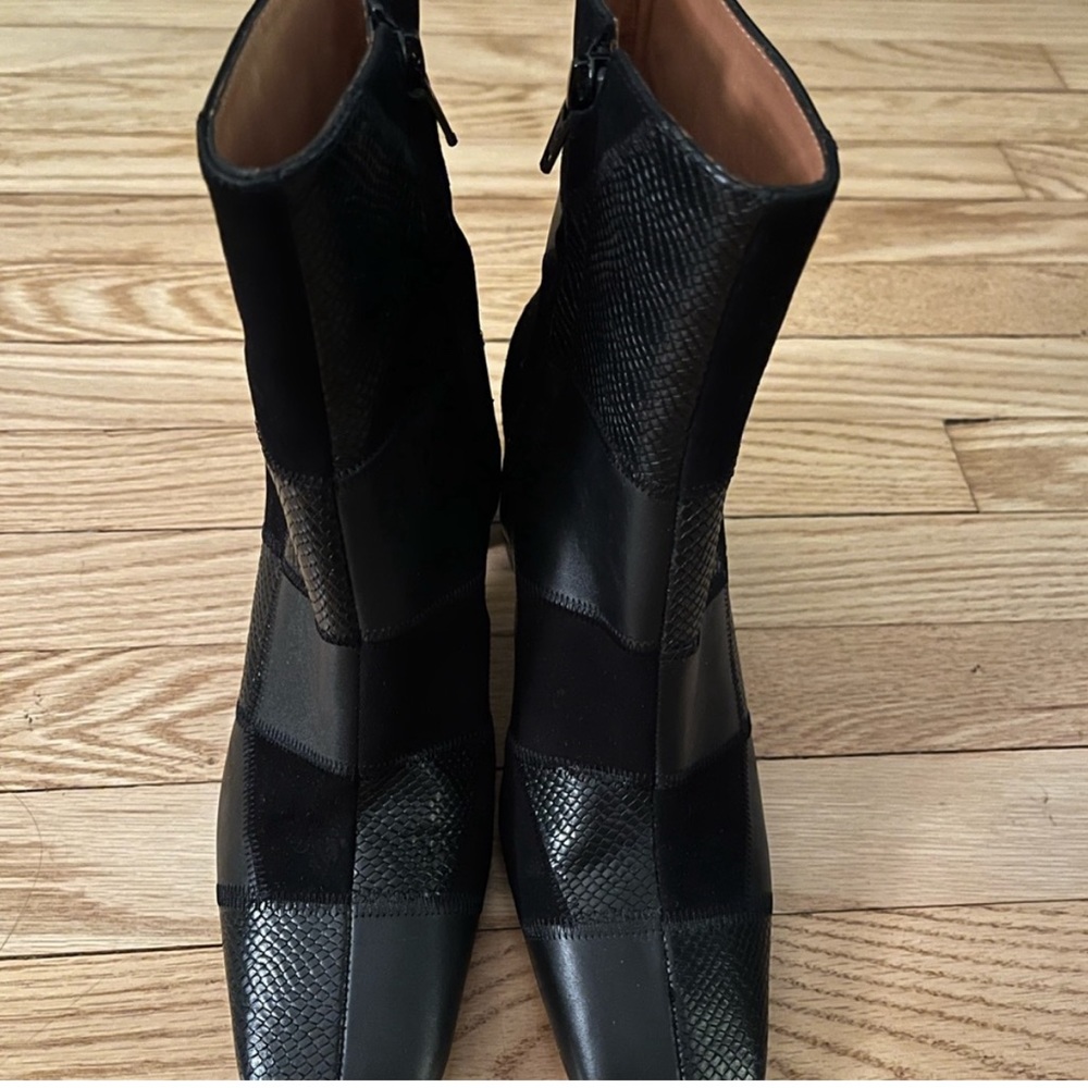 Jigsaw Leather Patchwork Boots - image 3